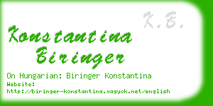 konstantina biringer business card